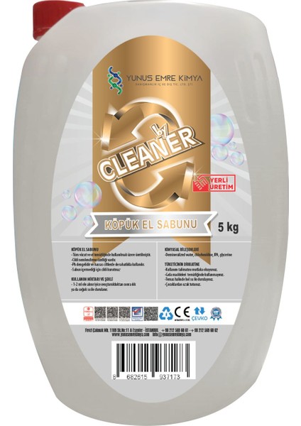 By Cleaner Köpük El Sabunu 5kg.