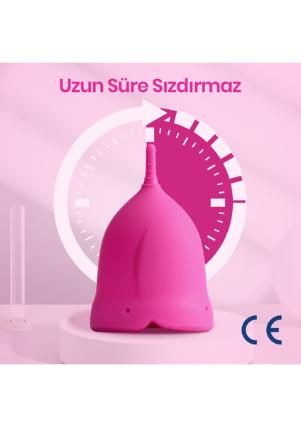 femometer® Adet Kabı - Medikal Sınıf Silikon Menstrual Cup / Regl Kabı (B Size)