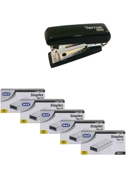 Mini Zımba Makinesi Siyah 6050 + 5 Adet Tel