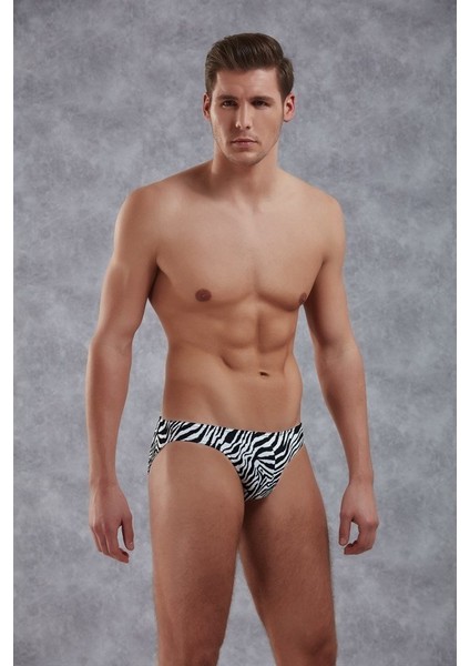 Zebra Desen Erkek Slip Külot 1345