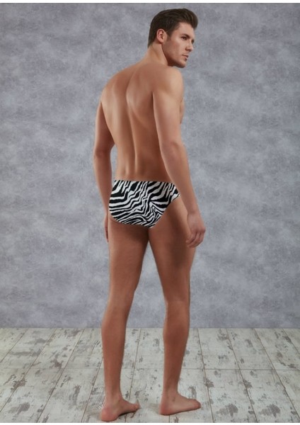 Zebra Desen Erkek Slip Külot 1345