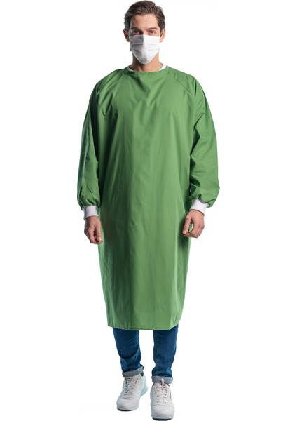 , Erkek Cerrahi Önlük, Yeşil (141E1322) Yıkanabilir-Doktor