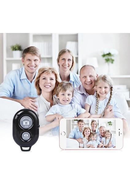BT-360 Apple Android Kablosuz Uzaktan Kumanda Fotoğraf Selfie Bluetooth Deklanşör (2 ADET)