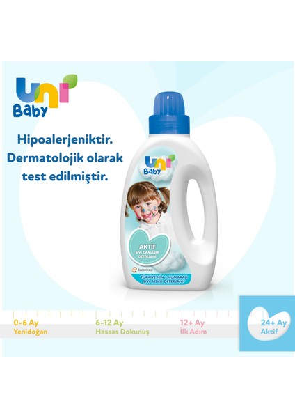 Uni Baby Çamaşır Deterjanı 1.500 ml 3'lü Ekonomik Fırsat Paketi