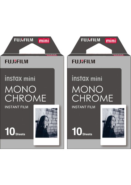 Instax Mini Monochrome Film Seti Siyah - Beyaz 10 x 2'li