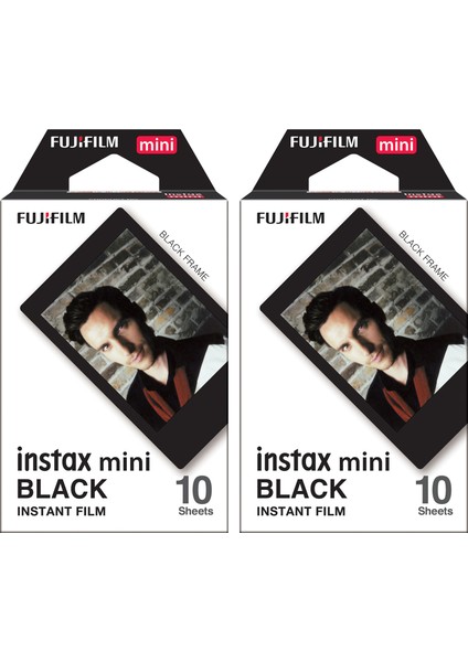 Instax Mini Black Edition Film Seti 10 x 2'li