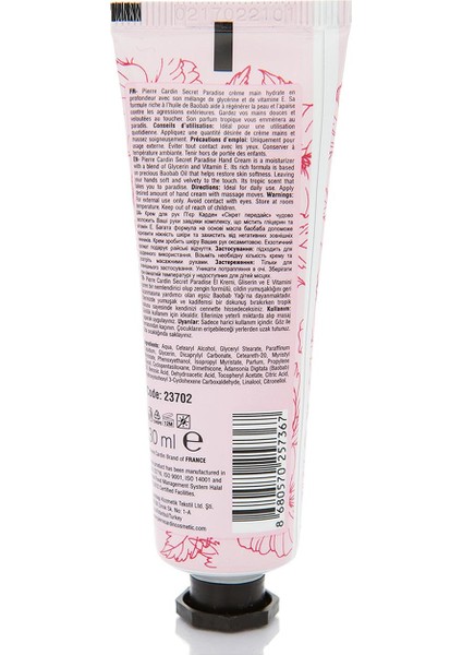 Secret Paradise Baobab Yağı Içeren E Vitaminli Nemlendirici El Kremi - 30 ml fırsatları