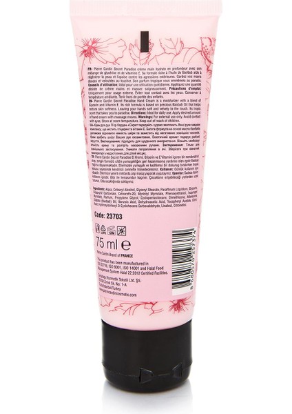 Secret Paradise Baobab Yağı Içeren E Vitaminli Nemlendirici El Kremi - 75 ml fırsatları