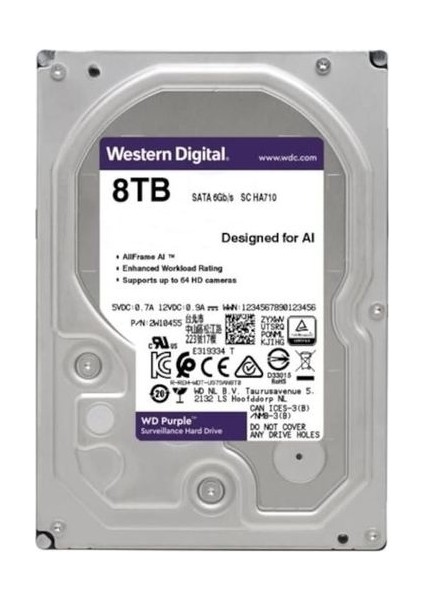 8tb Güvenlik WD84PURZ 5640RPM 128MB Sabit Disk