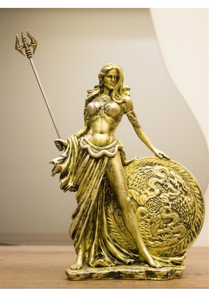 Tasarım Frigg Biblo Mitolojik Odin'in Karısı Tanrıça Frigg Heykel Ev Dekor Hediyelik Eşya