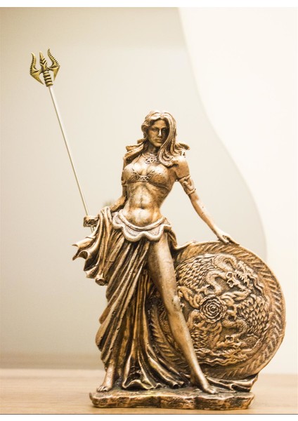 Tasarım Frigg Biblo Mitolojik Odin'in Karısı Tanrıça Frigg Heykel Ev Dekor Hediyelik Eşya