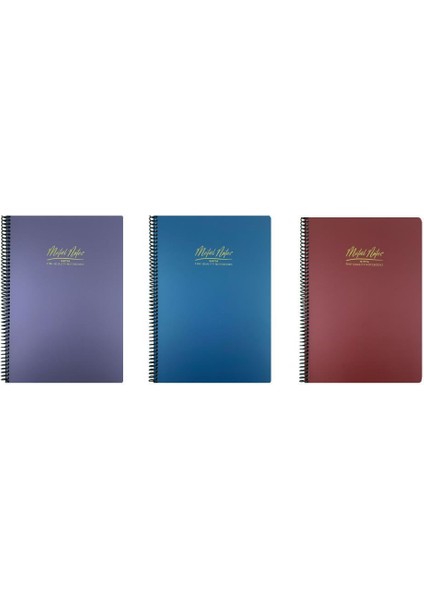 Metal Notes A4 Spiralli Defter Pp Kapak 100 Yaprak Çizgili 3'lü