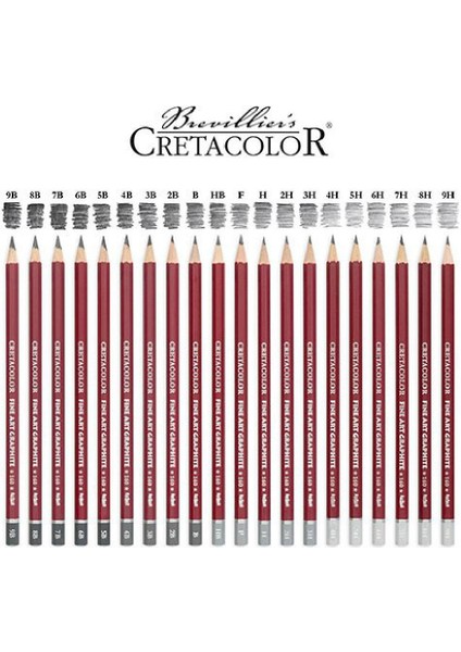 Cleos Fine Art Graphite Pencils 9b Dereceli Çizim ve Grafit Kalemi 160 09