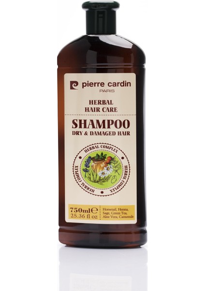 Herbal Shampoo For Dry & Damaged Hair 750 ml Bitkisel Şampuan ( Kuru ve Yıpranmış Saçlar)