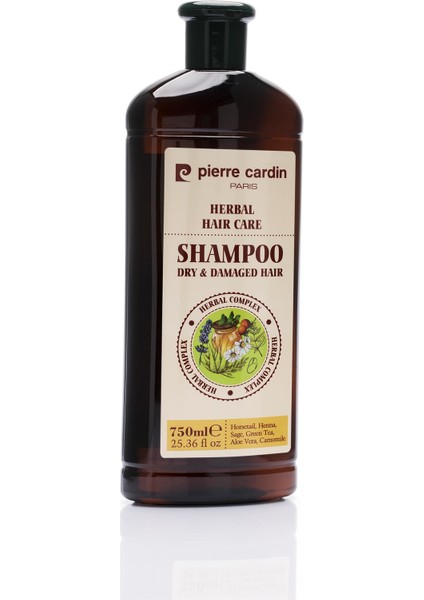 Herbal Shampoo For Dry & Damaged Hair 750 ml Bitkisel Şampuan ( Kuru ve Yıpranmış Saçlar)