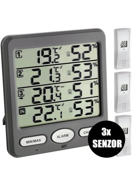30.3054 Klima - Monitör Çoklu Ortam Sıcaklık ve Nem Ölçer