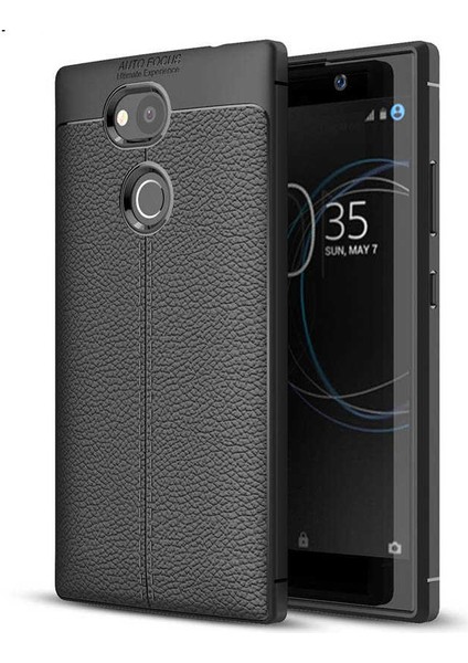 Sony Xperia Xa2 Kılıf Deri Tarzı Niss Silikon Case