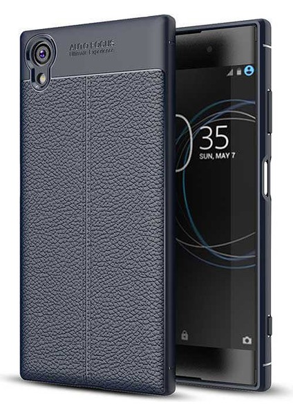 Sony Xperia Xa1 Plus Kılıf Deri Tarzı Niss Silikon Case
