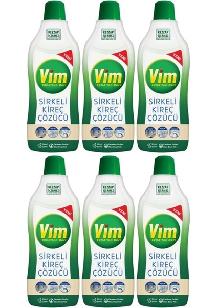 Kireç Çözücü Sirkeli 6 x 1000 ml