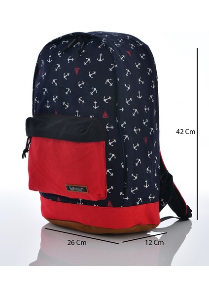 51233 Sırt Çantası Lacivert-Kırmızı fiyatları