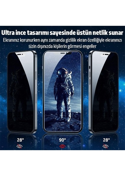 Iphone 12 Mini Privacy Gizli Hayalet Tempered Cam Ekran Koruyucu AL-34225 fiyatları