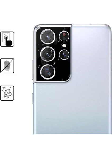 Sm Galaxy S21 Ultra Hd 3D Full Tempered Cam Kamera Koruyucu AL-34295 fiyatları