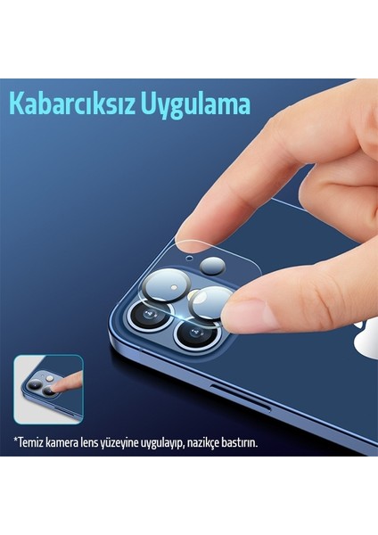 Iphone 12 6.1 3D Full Tempered Glass Cam Kamera Koruyucu AL-34306 indirimleri