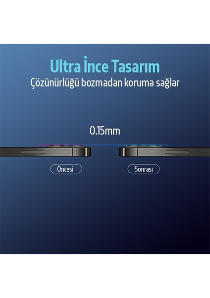 Iphone 12 Pro Max 3D Full Tempered Glass Cam Kamera Koruyucu AL-34308 indirimleri