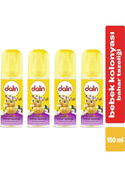 Bebek Kolonyası Bahar Tazeliği Sprey 150 ml x 4 Adet