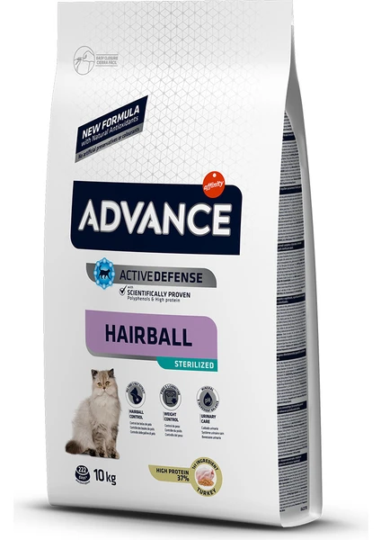 Hairball Hindili Kısırlaştırılmış Kedi Maması 10 kg