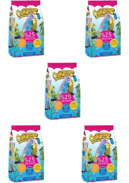 Muhabbet Kuşu Yemi 1 kg x 5 Adet