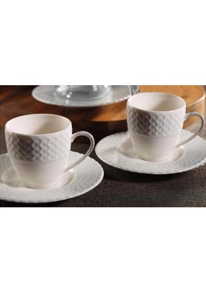 Bone Iron Sade 12 Parça Kahve Fincan Takımı