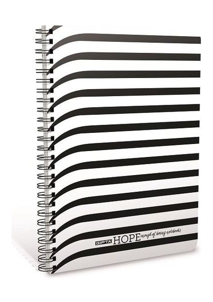 Hope Spiralli Karton Kapak Defter 18;5x26 80 Yaprak Kareli