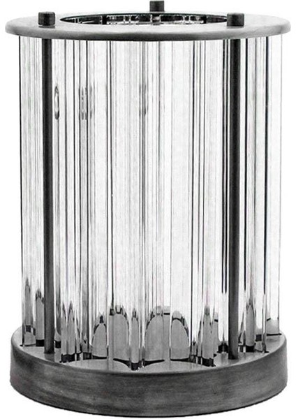 Platin Tabut Taşlı Büyük Mumluk 17X23 cm (C215.P35PL)