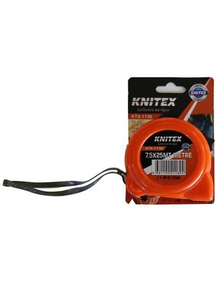 Knıtex KTX-1130 Şerit Metre 7.5 Metre x 25MM Sarı