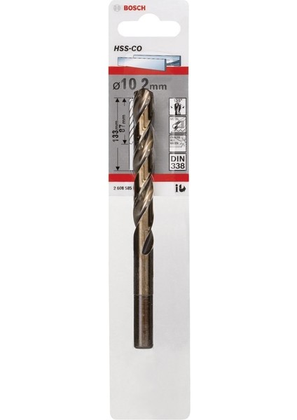 Hss-Co Metal Matkap Ucu 10,2 x 133 mm 1'li fiyatları