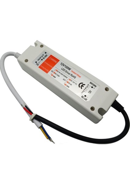 LED Sürücü Trafo Adaptörü DC12V Güç Kaynağı 18W-100W
