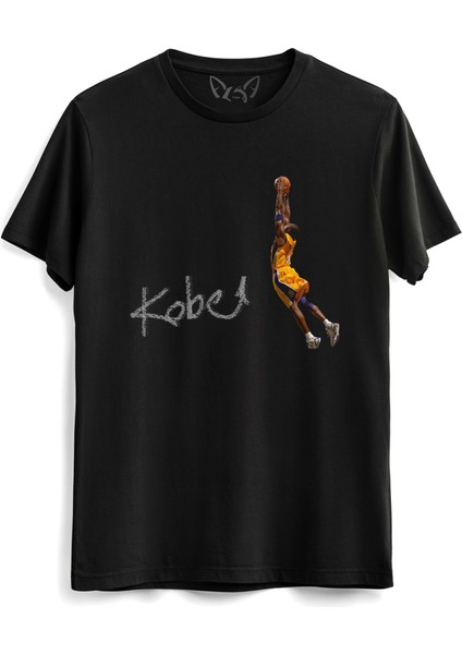 Kobe Bryant Tasarım Baskılı Siyah Tshirt
