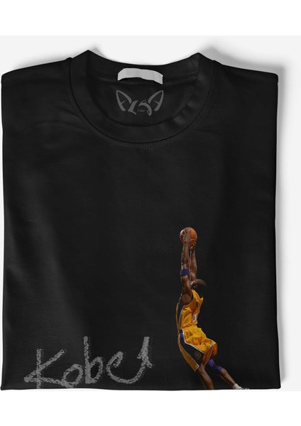 Kobe Bryant Tasarım Baskılı Siyah Tshirt