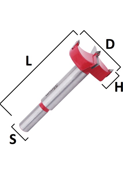 Taş Menteşe Yeri Açma Bıçağı 45 mm