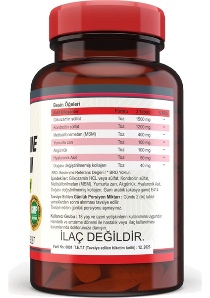 Glucosamine Chondroitin Msm 120 Tablet & Vitamin D3 400 Iu 20 ml Sprey (Sıvı)