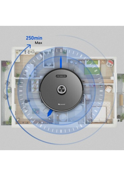 M8 Pro Akıllı Çöp İstasyonlu Robot Vacuum&Mop Süpürge (Proscenic Türkiye Garantili)