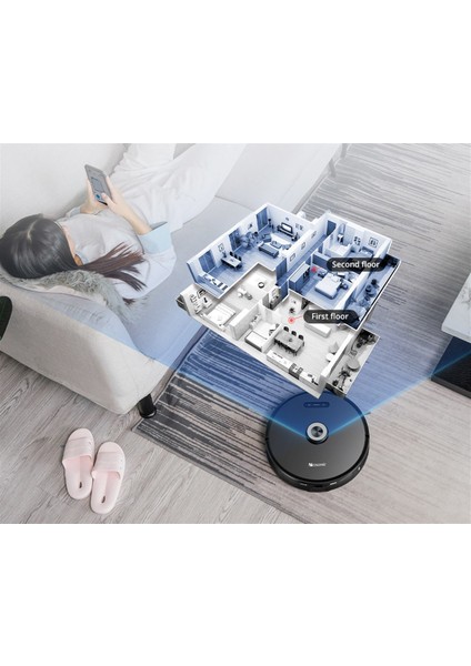 M8 Pro Akıllı Çöp İstasyonlu Robot Vacuum&Mop Süpürge (Proscenic Türkiye Garantili)