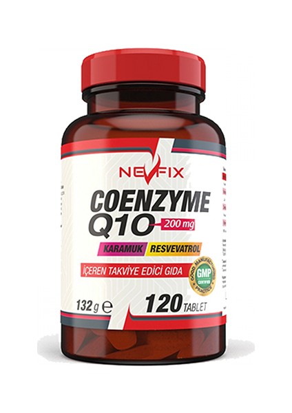 Coenzyme Q10 200 Mg Koenzim Resveratrol Q10 Karamuk 120 Tablet & Vitamin D3 400 Iu 20 ml Sprey (Sıvı)