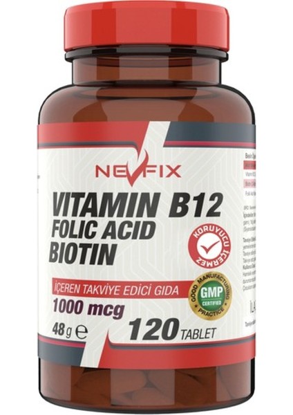 Vitamin B12 Folic Acid Biotin 1000 Mcg 120 Tablet & Vitamin D3 400 Iu 20 ml Sprey (Sıvı)