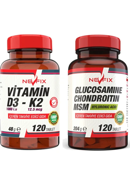 Glucosamine Chondroitin Msm 120 Tablet & Vitamin D3-K2 120 Tablet