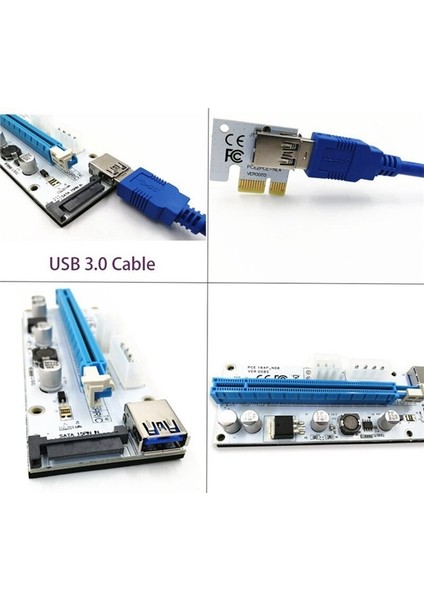 4748 Pcı E Express 1x To 16X USB 3.0 Riser Yükseltici Uzatma Kartı 008S