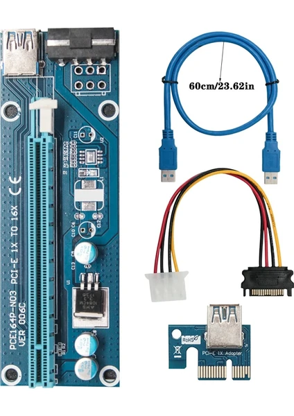 4747  Pcı E Express 1x To 16X USB 3.0 Riser Yükseltici Uzatma Kartı