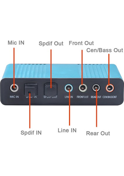 4405 USB Harici Ses Kartı 5.1 7.1 Spdif In Out 3.5mm Kulaklık Mikrofon Çevirici