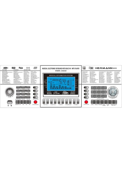 Hmk 6500G Tuş Hassasiyetli Org - Gri